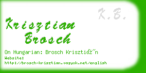 krisztian brosch business card